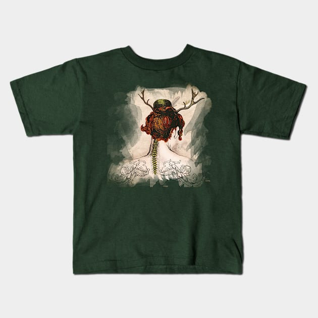 Cernunnos - Goddess of the Forest Kids T-Shirt by Sybille